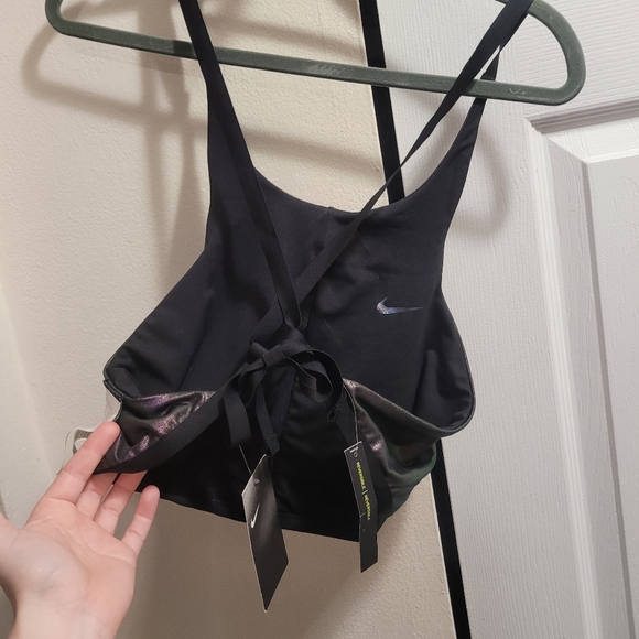 NWT Nike Swimming Onyx Flash reversible crossback top in iridecent black size XL - Picture 8 of 11